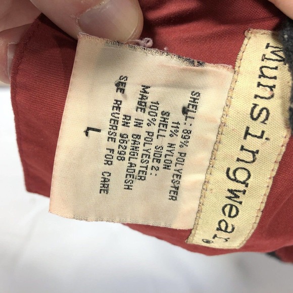 MUNSINGWEAR REVERSIBLE JACKET LARGE FLEECE FULL ZIP MOCK NECK LONG SLEEVE COAT - Picture 7 of 16